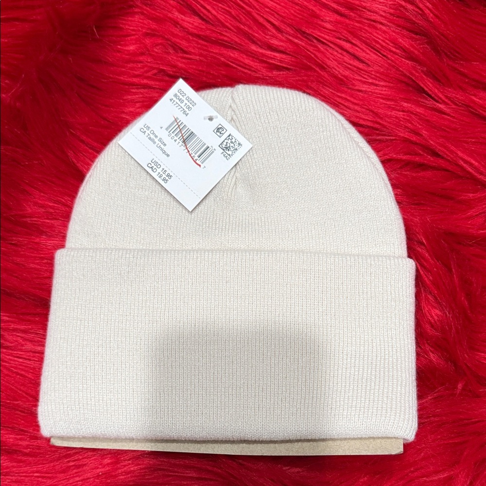 Cream Knit Beanie